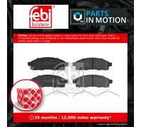 FEBI 16624 BRAKE PAD SET DISC BRAKE Front