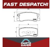 Brake Pads Set fits MITSUBISHI PAJERO/SHOGUN Mk2, Mk3, Mk4 Rear 1999 on Brembo