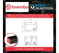 P54026 Rear Brake Pad Set 4x Pads Integrated Wear Indicator Braking By Brembo