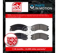 Brake Pads Set fits MITSUBISHI L200 Front 2.4 3.0 2.5D 87 to 07 With ABS Febi