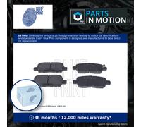 BluePrint Brake Pad Set - Rear - fits Infiniti EX, FX, G, M45, Q50, QX50 l 2008-