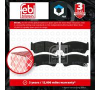 Febi Bilstein 16267 Disc Brake Brake Pad Set Fits Nissan Almera 1.6 SLX '95-'00