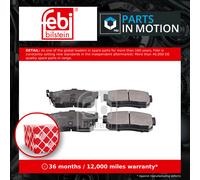 Brake Pads Set Rear 16272 Febi AY060NS011 AY060NS015 AY060NS018 AY060NS019 21713