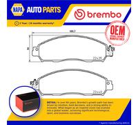 Brake Pads Set fits NISSAN LEAF ZE1 Front 2017 on EM57 Brembo AY040NS178 Quality