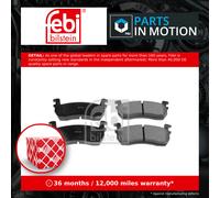 Brake Pads Set fits NISSAN MICRA K10 1.2 Front 86 to 92 MA12S DA06005B25 Febi