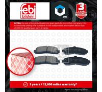 Brake Pads Set fits NISSAN MICRA K11 1.0 Front 92 to 03 CG10DE 41060BF625 Febi