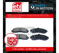 Brake Pads Set fits NISSAN MICRA K11 1.0 Front 92 to 03 CG10DE 41060BF625 Febi