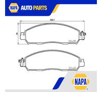 Brake Pads Set fits NISSAN NV200 ME0 Front 2017 on EM57 Brembo AY040NS178 New