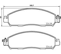 Brake Pads Set fits NISSAN NV200 ME0 Front 2017 on EM57 Brembo AY040NS178 New
