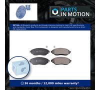 Brake Pads Set fits VAUXHALL VIVARO X82 1.6D Front 2014 on Blue Print 095518304