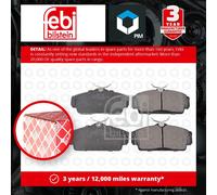 Brake Pads Set fits NISSAN PRIMERA P11, WP11 2.0D Front 98 to 02 CD20T Febi New