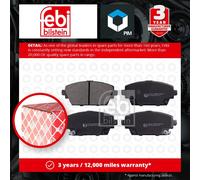 Febi Bilstein 16389 Disc Brake Brake Pad Set Fits Honda Accord 1.6 i 1.8 i 2.0 i