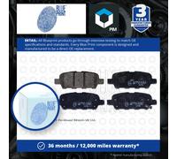 Brake Pads Set fits NISSAN QASHQAI J10 2.0 Rear 07 to 13 MR20DE Blue Print New