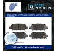 Brake Pads Set fits NISSAN QASHQAI J10 2.0 Rear 07 to 13 MR20DE Blue Print New