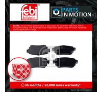 Brake Pads Set fits NISSAN QASHQAI J11 Rear 2013 on D40604CA0A D40604CA0B Febi