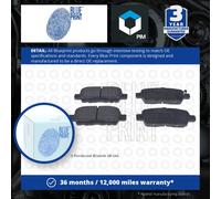 BluePrint Brake Pad Set - Rear - fits Infiniti EX, FX, G, M45, Q50, QX50 l 2008-