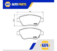 Brake Pads Set fits OPEL ADAM M13 1.0 Front 14 to 18 Brembo 1605226 1605258 New