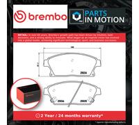 Brake Pads Set fits OPEL AMPERA R12 1.4 Front 11 to 15 A14XFL Brembo 13301234