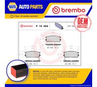 Brake Pads Set fits OPEL ANTARA L07 3.2 Rear 06 to 11 Z32SEE Brembo 1605123 New