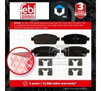 Brake Pads Set fits VAUXHALL ASTRA H, J Rear 09 to 20 013300867 013319293 Febi