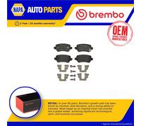 Brake Pads Set fits OPEL COMBO Rear 1.4 1.6 1.3D 1.7D 2001 on Brembo 1605086 New