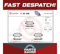 Brake Pads Set fits OPEL COMBO Rear 1.4 1.6 1.3D 1.7D 2001 on Brembo 1605086 New