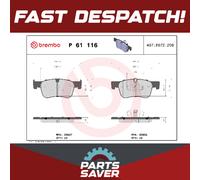 Brake Pads Set fits OPEL COMBO X19 1.2 Front 2018 on Brembo 1678168580 93488643