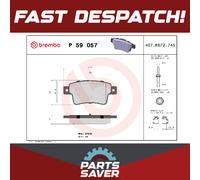 Brake Pads Set fits OPEL CORSA D 1.0 Rear 06 to 14 A10XEP Brembo 1605230 1605356