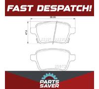 Brake Pads Set fits OPEL CORSA E 1.6 Rear 2015 on Brembo 1605285 95517078 New
