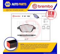 Brake Pads Set fits OPEL CROSSLAND X 1.6D Front 2017 on Brembo 1647863580 New