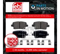 febi bilstein 16983 Brake Pad Set with fastening material, 1 unit