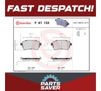 Brake Pads Set fits OPEL ZAFIRA K0 2.0D Rear 2019 on Brembo 1673603880 Quality