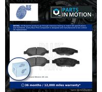 Brake Pads Set fits TOYOTA AYGO 1.0 Front 2005 on 1KR-FE Blue Print 04465YZZDT