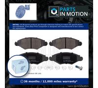 Brake Pads Set fits PEUGEOT 206 1.4D Front 2001 on Blue Print 425305 E172131 New