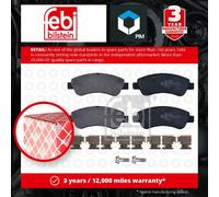 Brake Pads Set fits PEUGEOT 208 CR, Mk1, Mk2 Front 2012 on E172124 E172227 Febi