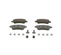 Bosch BP942 - Brake Pads Car Front Axle - Bosch Quality - Reduced Noise and Dust - ECE-R90 Certified - Copper-Free - 1 Set of 4 Pads - With Accessories