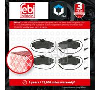 Febi Bilstein 16237 Disc Brake Brake Pad Set Fits Peugeot Partner 1.6 HDI 92