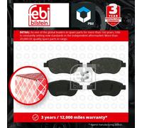 Brake Pads Set fits PEUGEOT 307 3B, 3E, 3H 1.6 Front 00 to 12 E172125 E172284