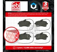 Febi Bilstein 16547 Disc Brake Brake Pad Set Fits Peugeot 407 2.0 HDi 2004-2022