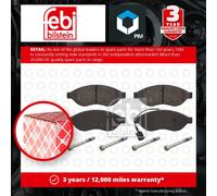 Brake Pads Set fits PEUGEOT BOXER 2.2D Front 2006 on E172301 1607878380 Febi New