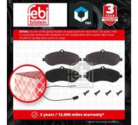 Brake Pads Set fits PEUGEOT EXPERT VF3, VF3X 2.0D Front 2007 on 1611839880 Febi
