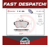 Brake Pads Set fits PEUGEOT EXPERT VF3, VF3X 2.0 Rear 2007 on Brembo 1611839580