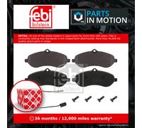 Brake Pads Set fits PEUGEOT EXPERT VF3, VF3X 2.0D Front 2007 on 1611839880 Febi