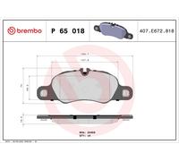 Brake Pads Set fits PORSCHE 718 BOXTER 982 2.0 Front 2016 on Brembo 98135193000