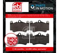 Febi Bilstein 116168 Front Disc Brake Brake Pad Set Fits Porsche 911 3.6 Turbo 4