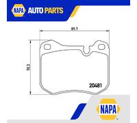 Brake Pads Set fits PORSCHE 924 2.5 Front 85 to 88 Brembo 477698155 92835194200