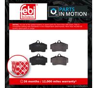 Brake Pads Set fits PORSCHE BOXSTER 986 2.7 Rear 99 to 04 98635293910 Febi New