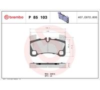 Brake Pads Set fits PORSCHE CAYENNE 9PA 4.8 Rear 07 to 10 Brembo 95535293960 New