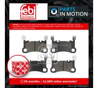 Brake Pads Set fits PORSCHE CAYENNE 9YA, 9YB 2.9 Rear 2017 on 9Y0698451AC Febi