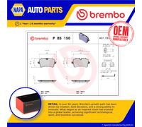 Brake Pads Set fits PORSCHE MACAN 95B 2.0 Rear 2014 on Brembo 9A769845100 New
